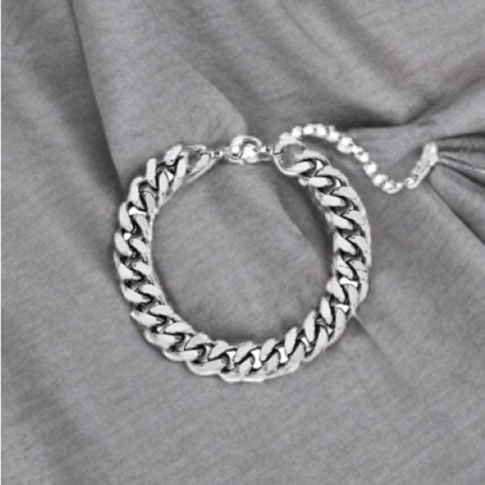Chunky Silver Chain Bracelet